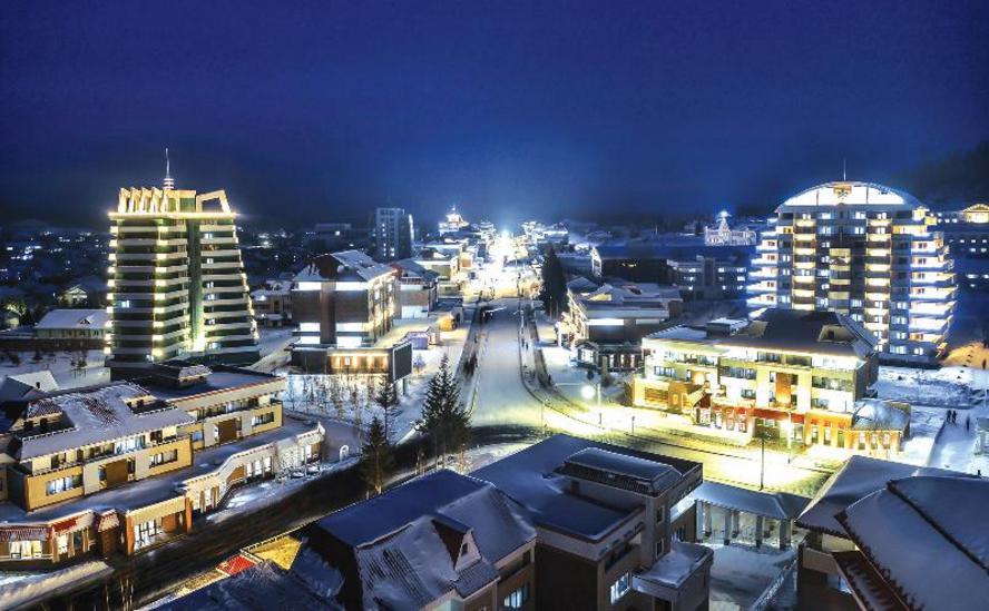 Night View of the City of Samjiyon