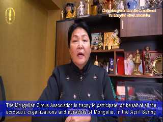 Congratulatory Speech by Chairperson of the Executive Committee of the Mongolian Circus   Association 